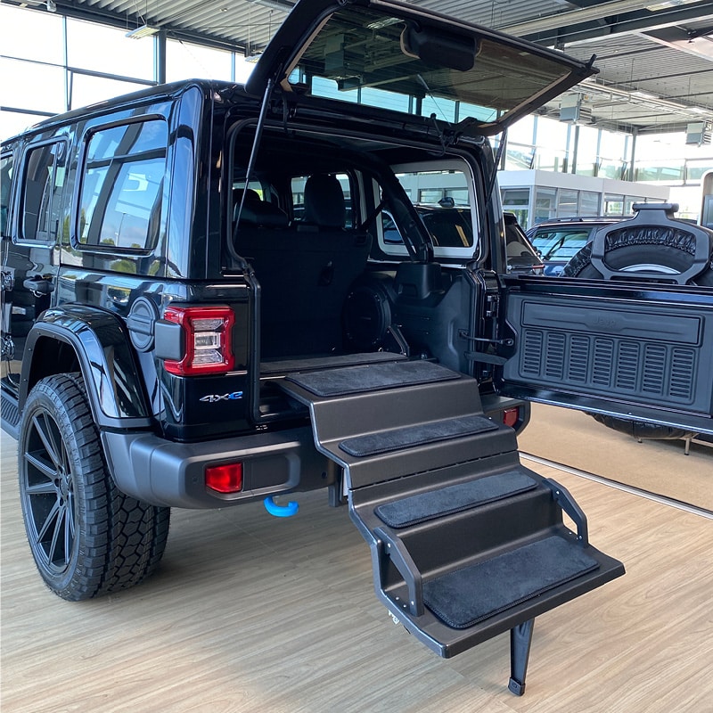 Dog stairs Dog crate Dog cushion for the Jeep Wrangler
