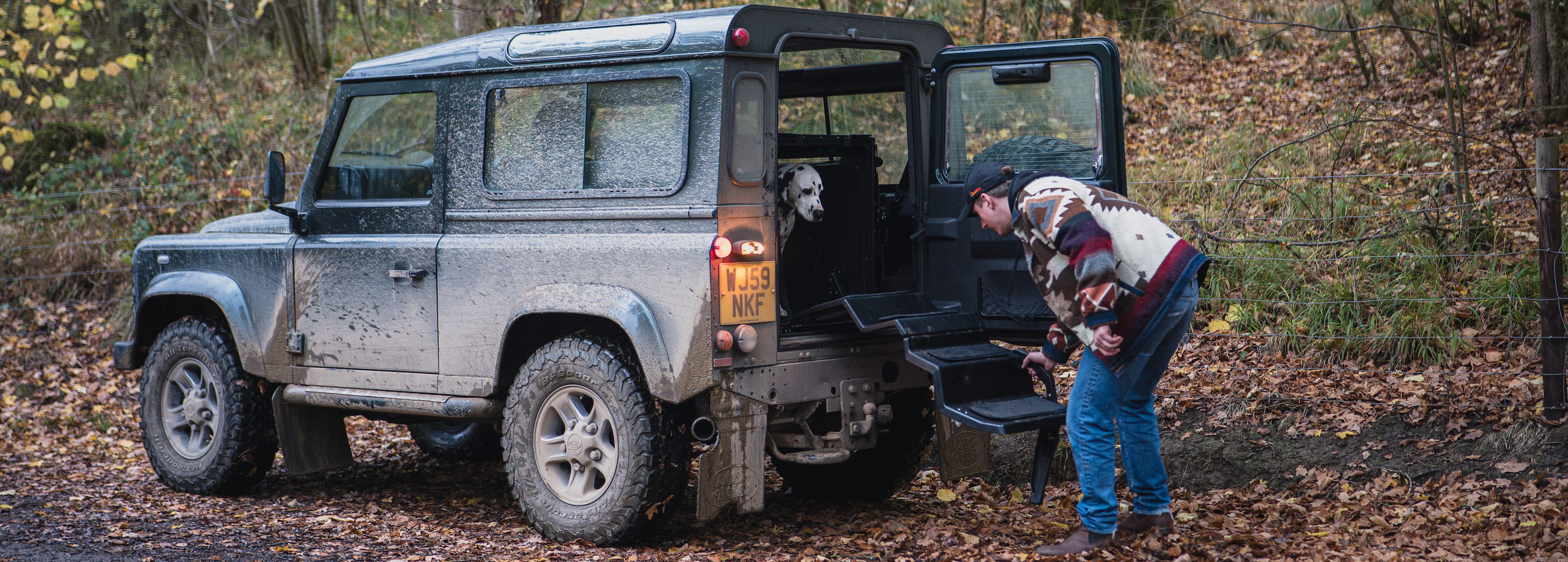 Dog & Drive dog steps fitted to a vehicle for a calmer, lower step-in