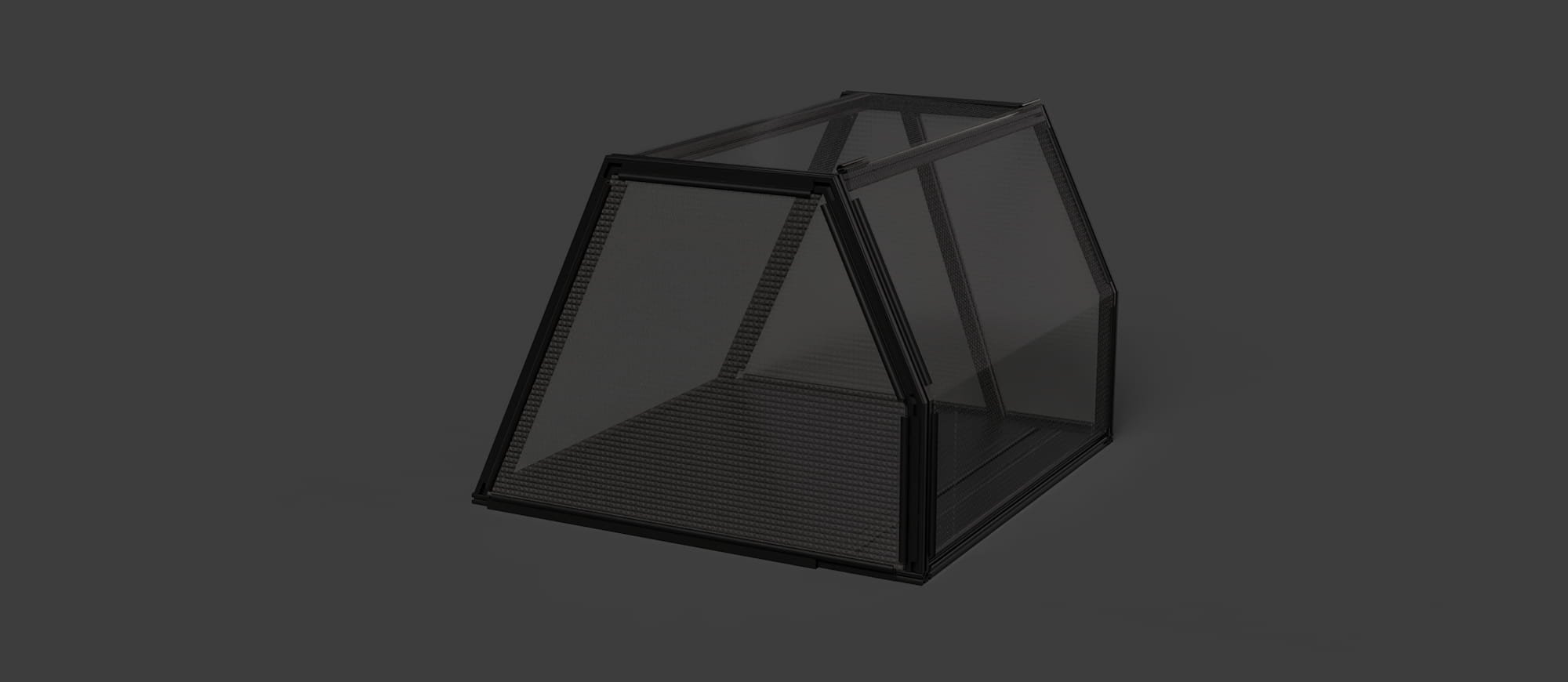 CAD-Modell einer fahrzeugspezifischen Dog & Drive Hundebox