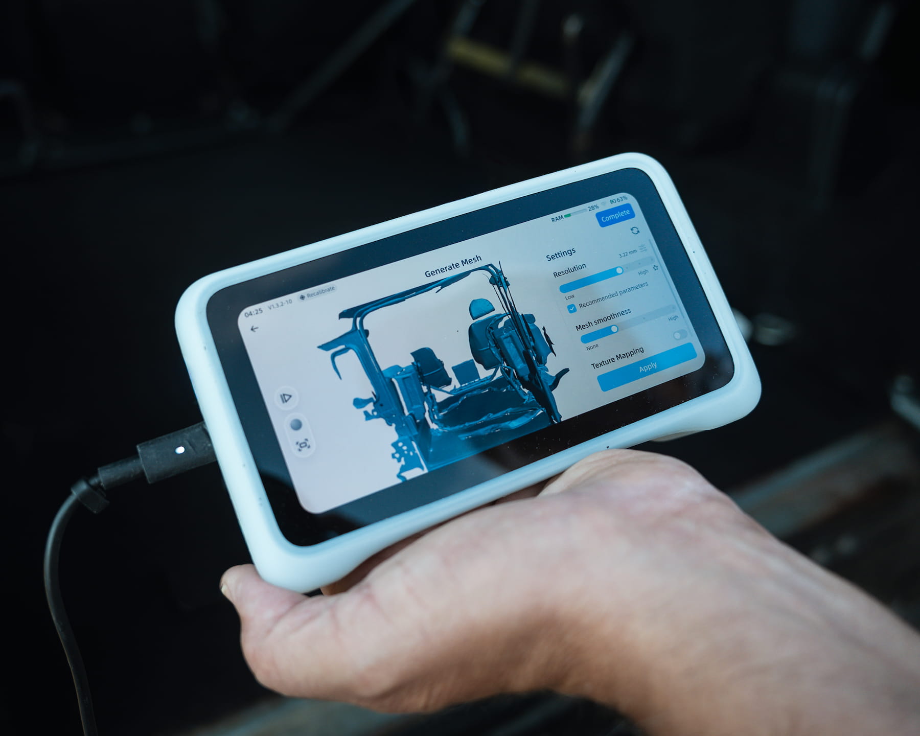 Vehicle boot being 3D scanned to create a vehicle-specific Dog & Drive fit