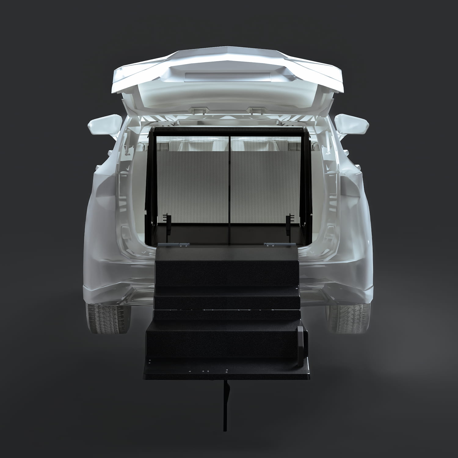 Dog & Drive full system installed in a vehicle boot